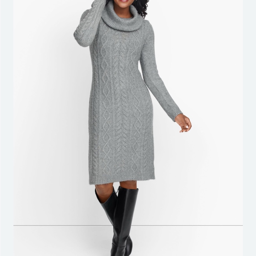 Talbot CABLEKNIT SWEATER DRESS. Size  L